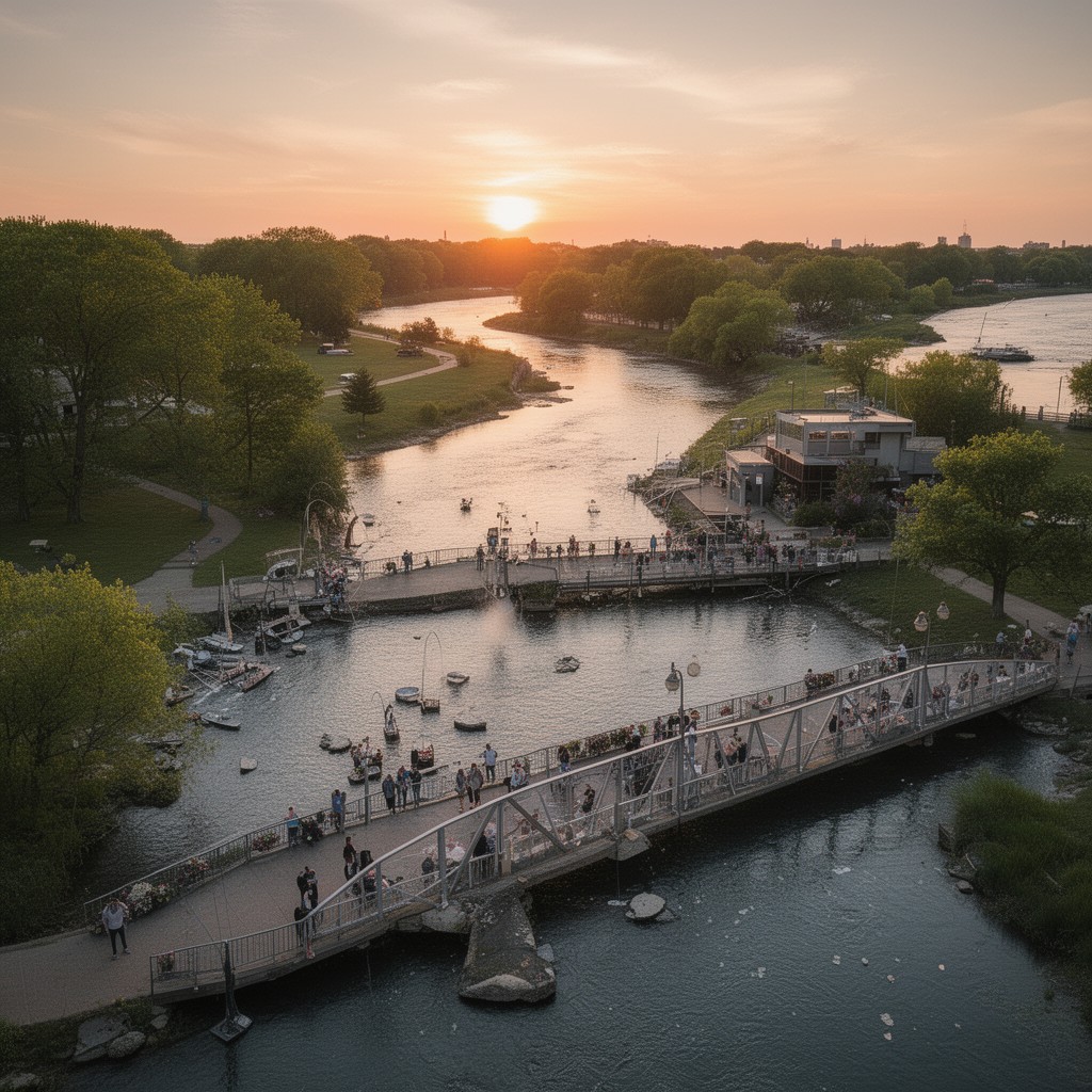 AI-generated illustration of Grand River (Michigan)