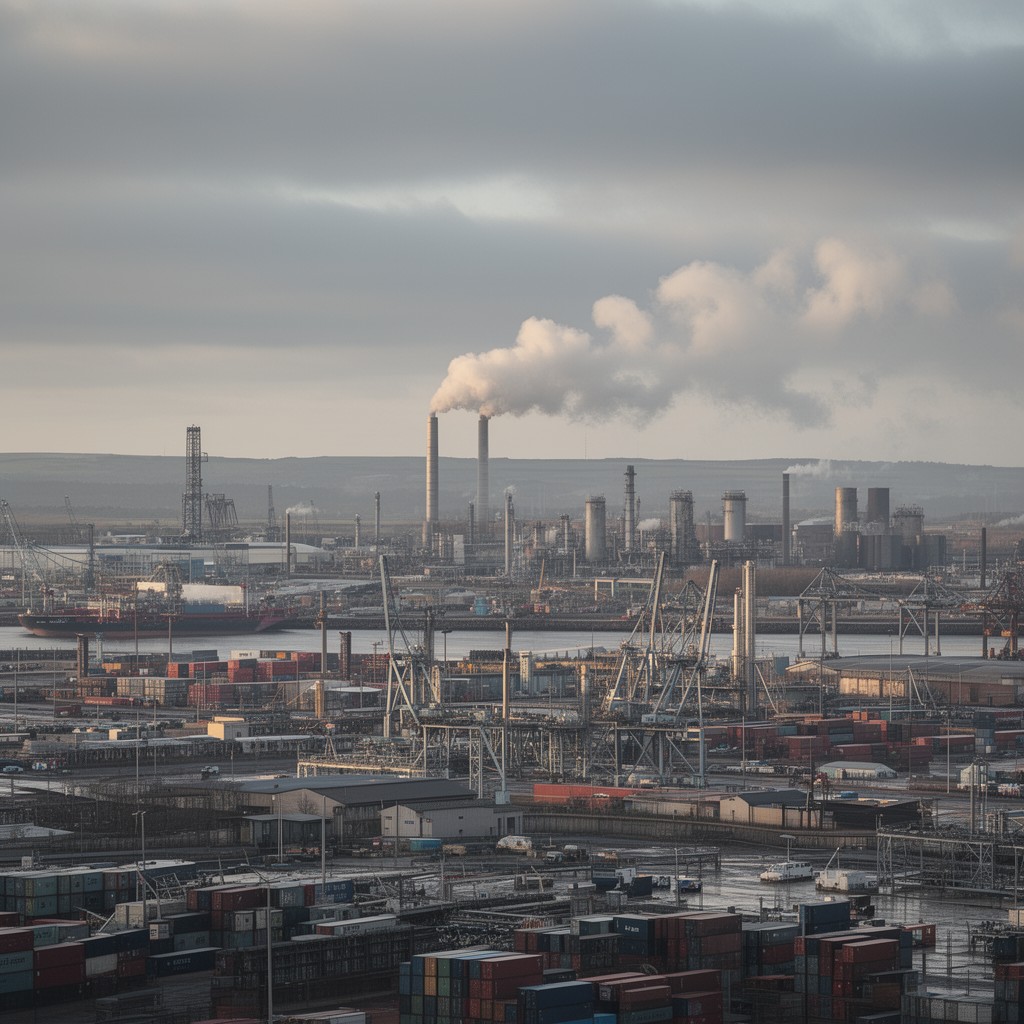 AI-generated illustration of Grangemouth