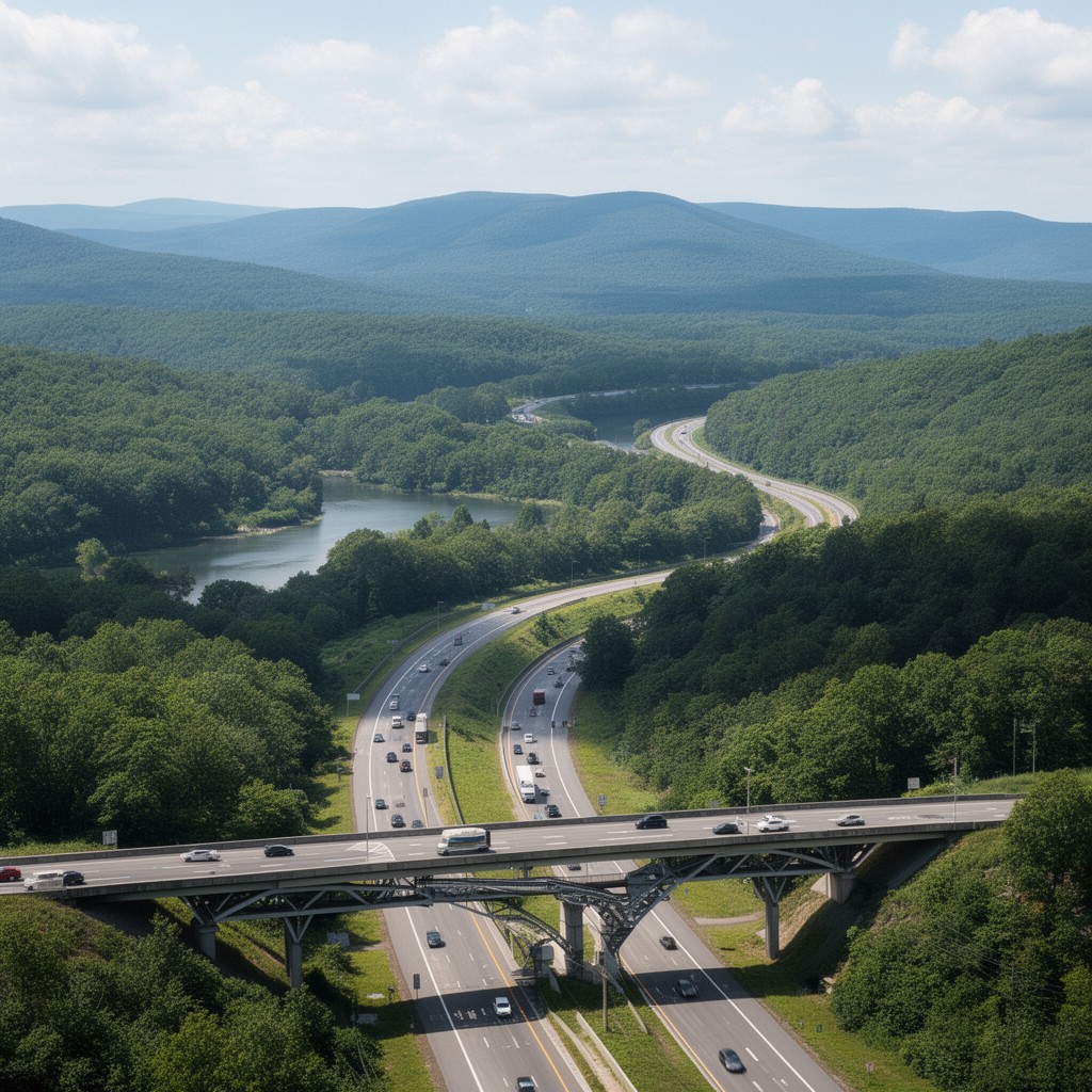 AI-generated illustration of Taconic State Parkway