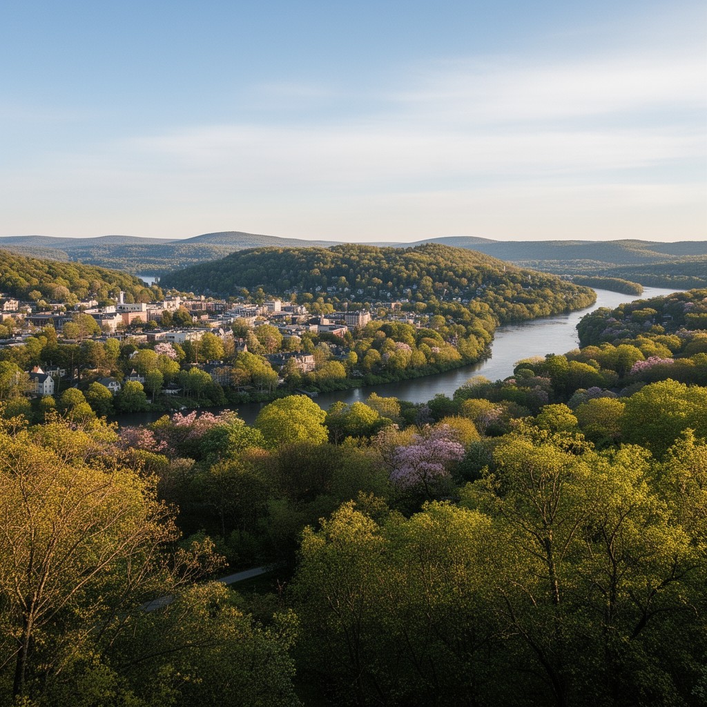 AI-generated illustration of Hampshire County, Massachusetts