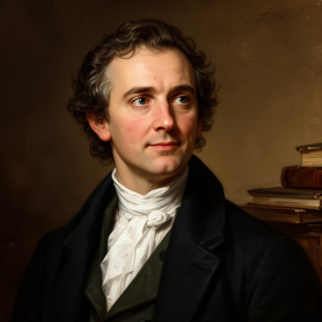 AI-generated illustration of James Otis Jr.