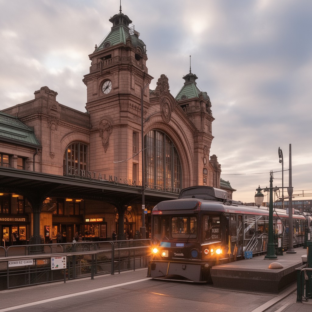 AI-generated illustration of Portland Union Station