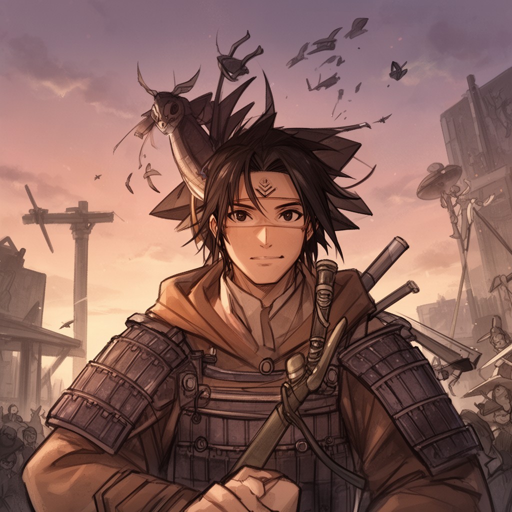 AI-generated illustration of Hachiman