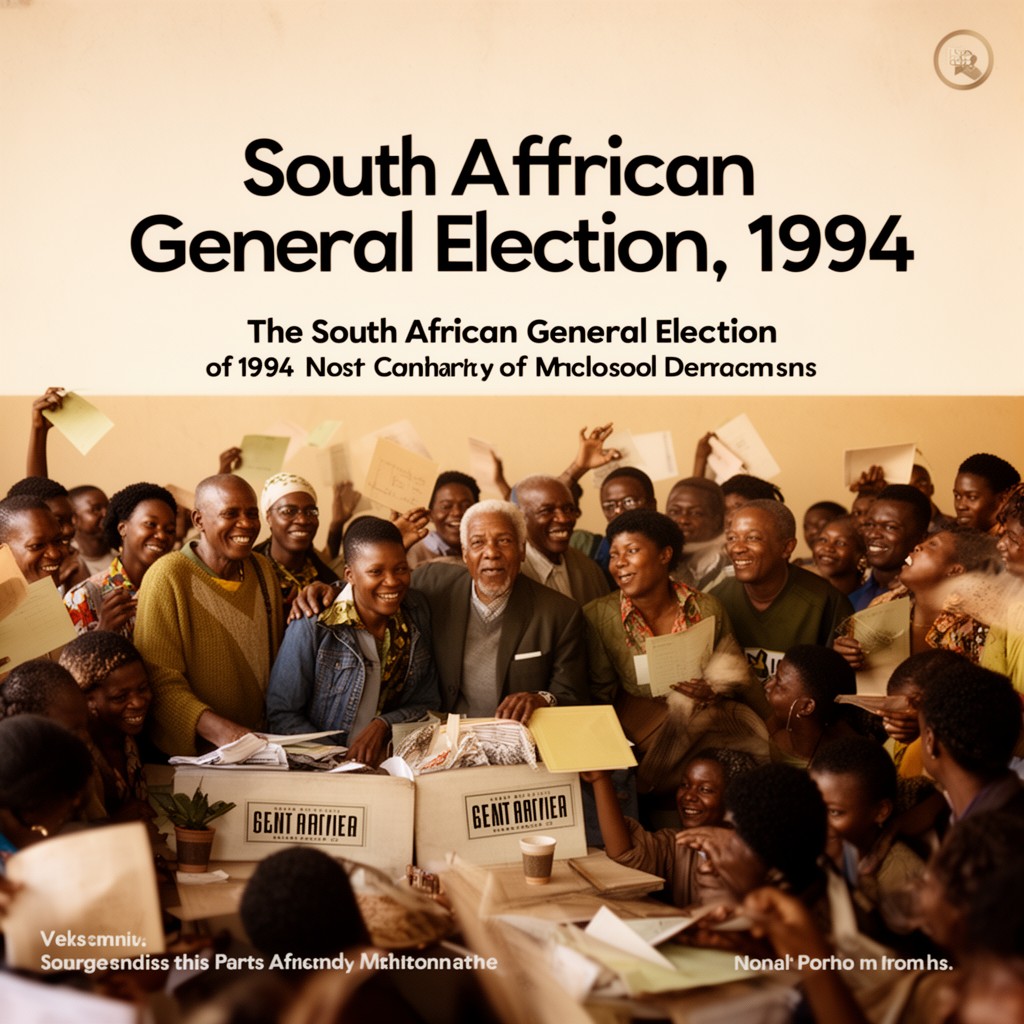 AI-generated illustration of South African general election, 1994