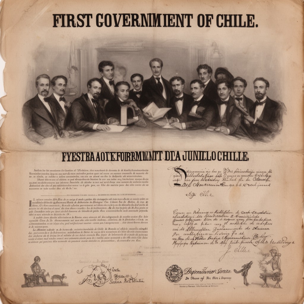 AI-generated illustration of First Government Junta of Chile