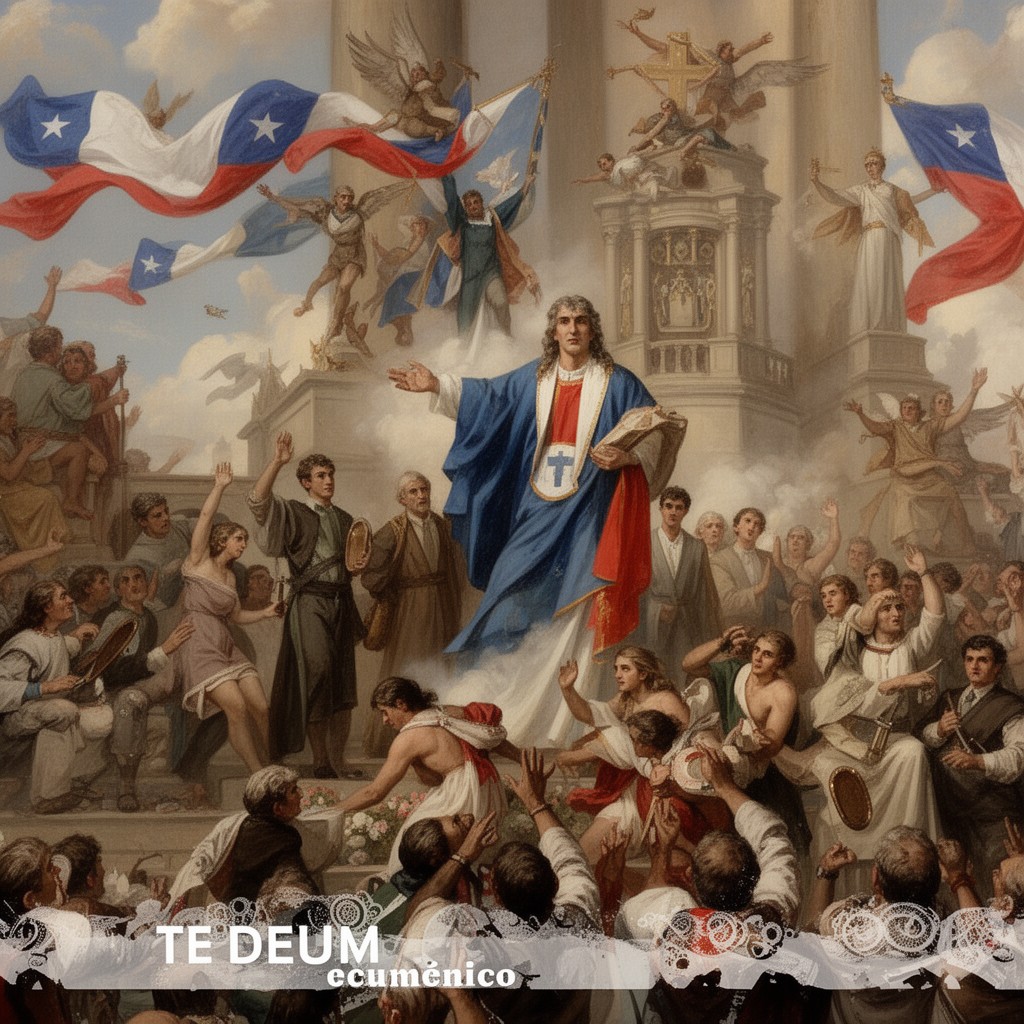 AI-generated illustration of Te Deum ecuménico
