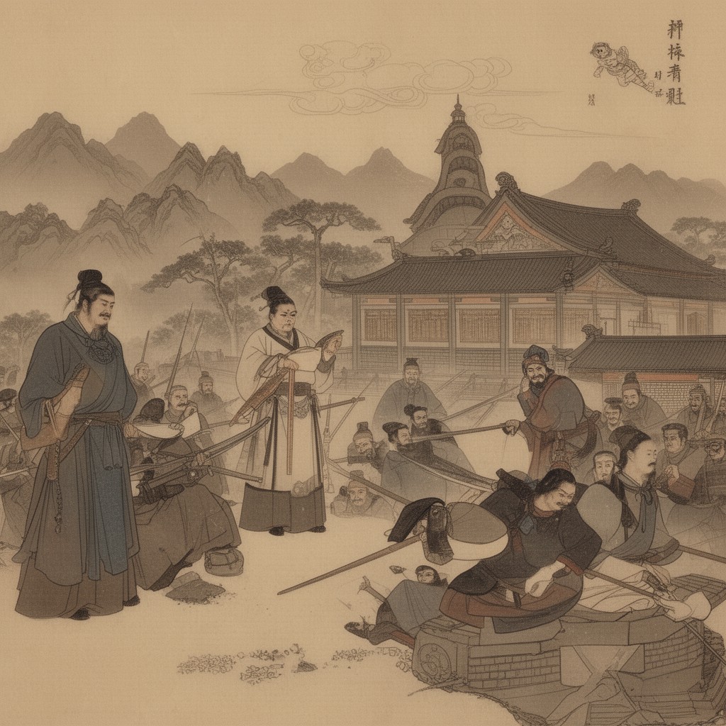 AI-generated illustration of Warring States period