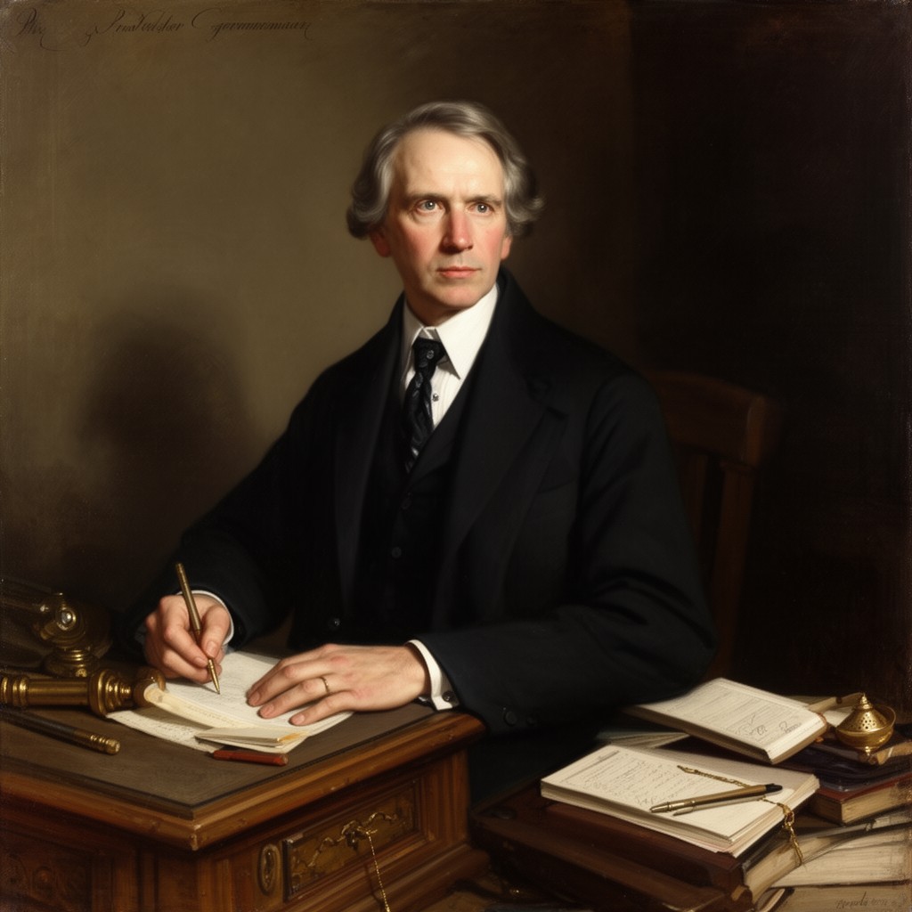 AI-generated illustration of Postmaster General of Great Britain