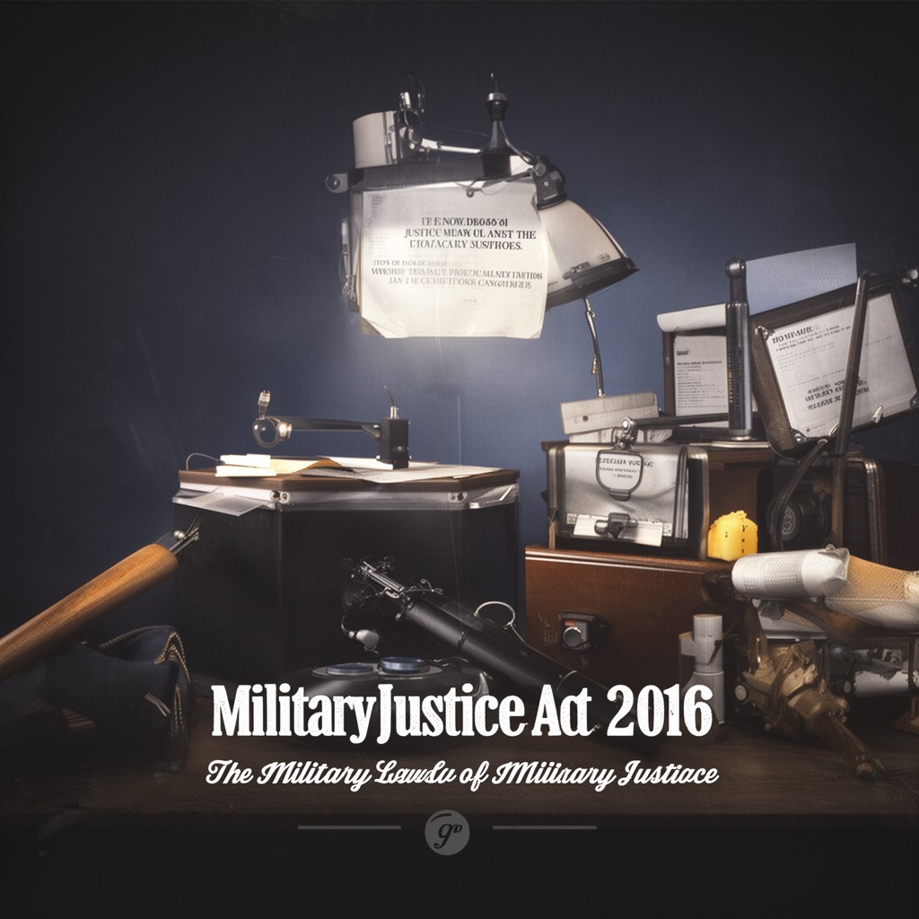 AI-generated illustration of Military Justice Act of 2016