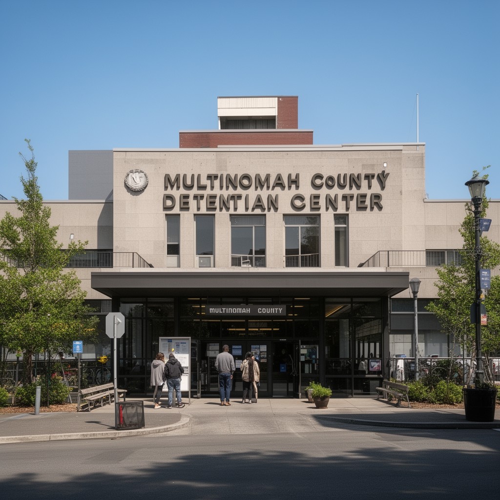 AI-generated illustration of Multnomah County Detention Center