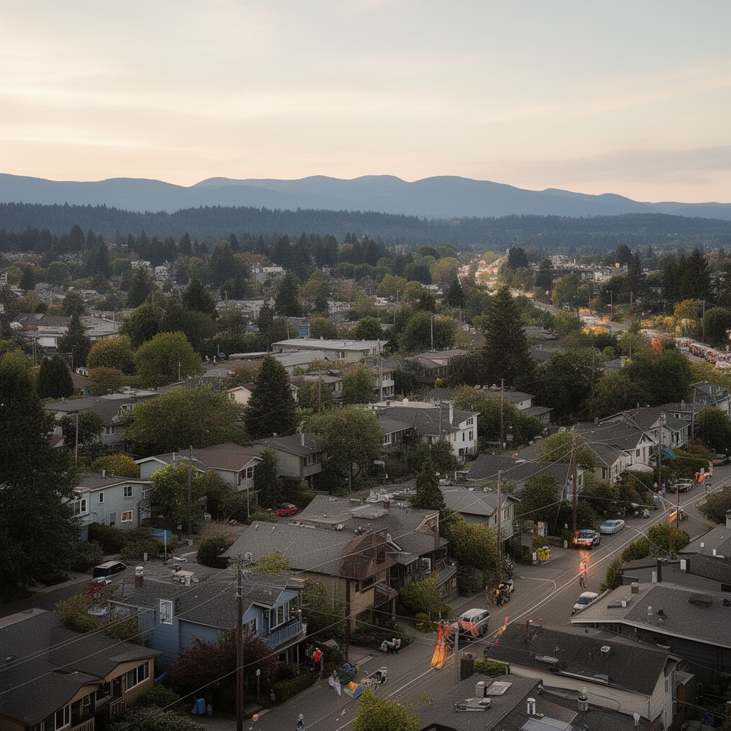 AI-generated illustration of Sullivan’s Gulch neighborhood
