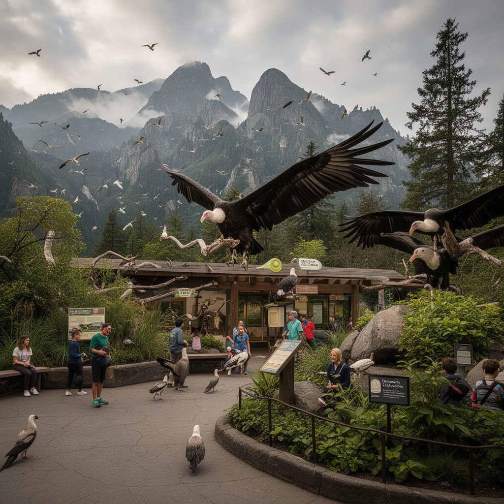 AI-generated illustration of Condors of the Columbia