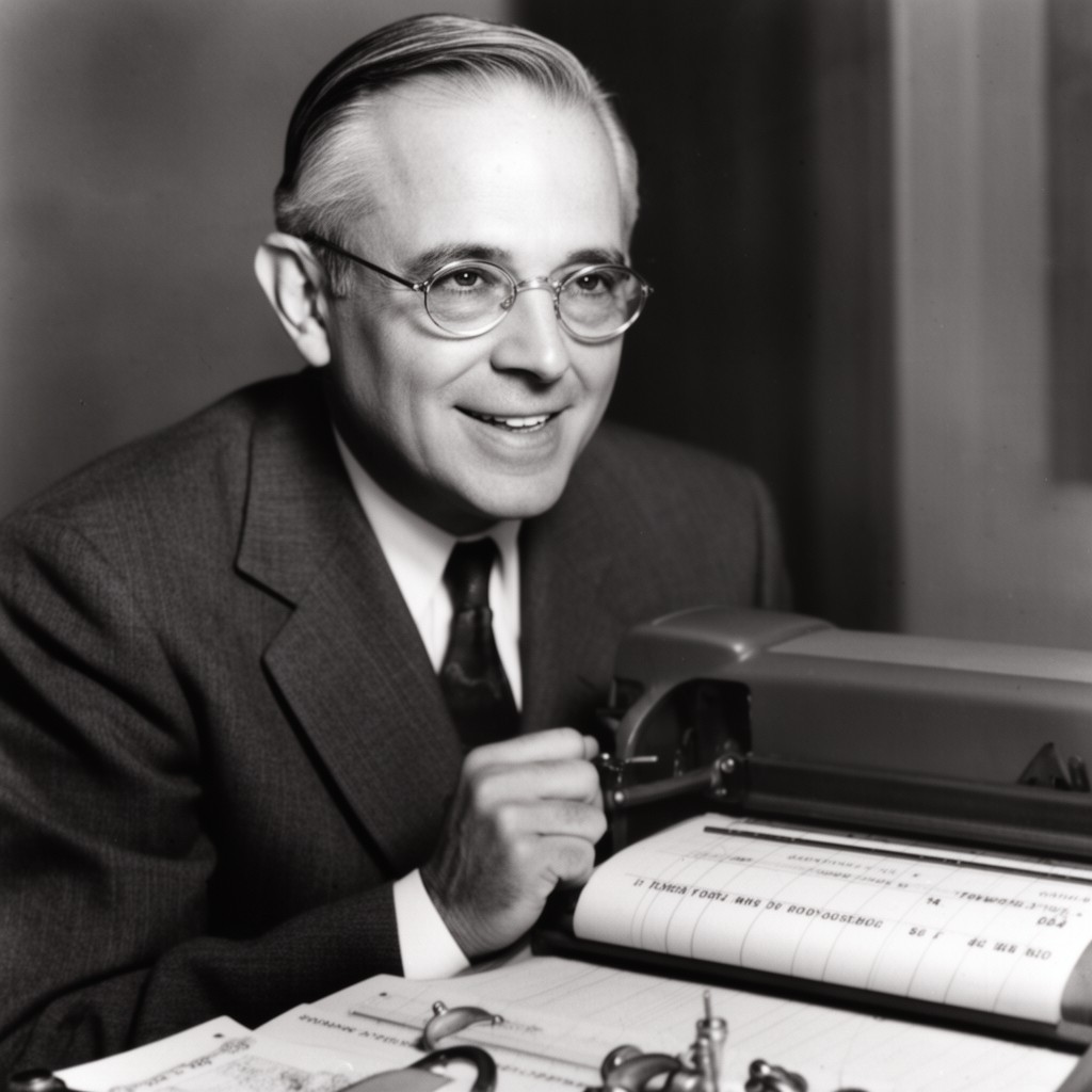 AI-generated illustration of Thomas J. Watson