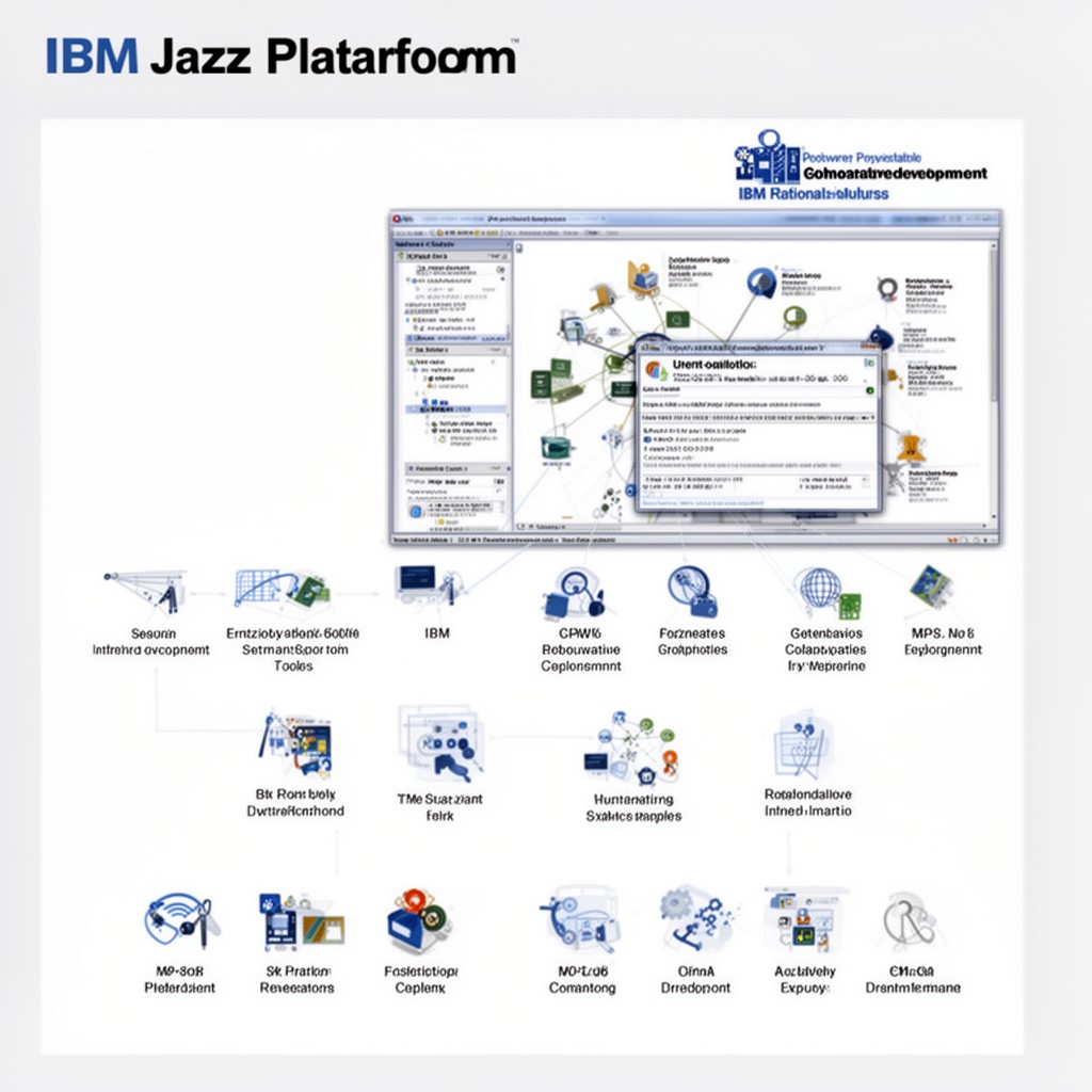 AI-generated illustration of IBM Jazz platform