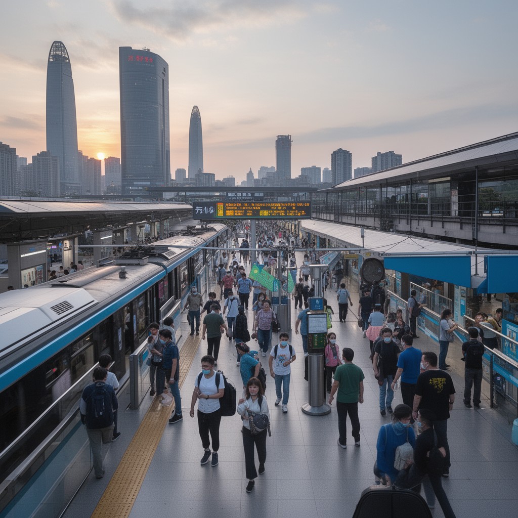 AI-generated illustration of Guangzhou Metro
