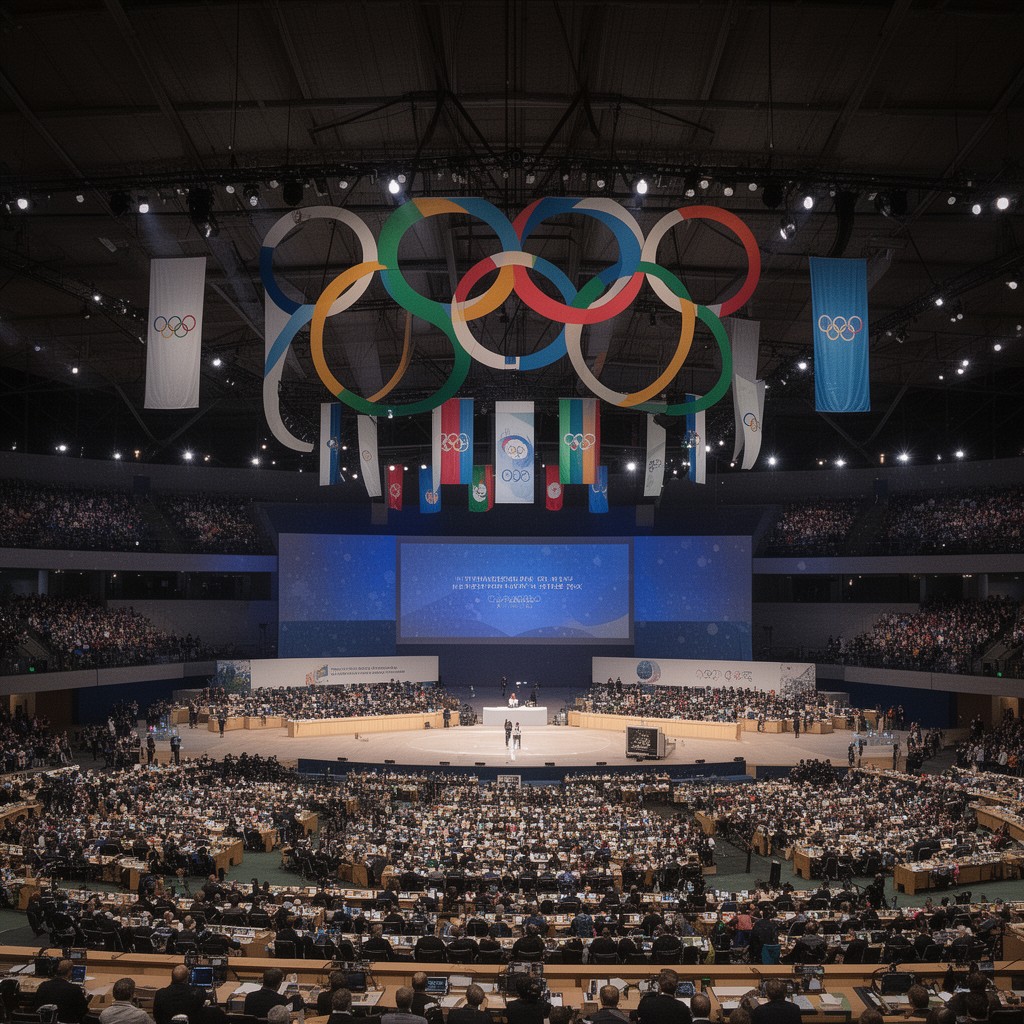 AI-generated illustration of International Olympic Committee Session
