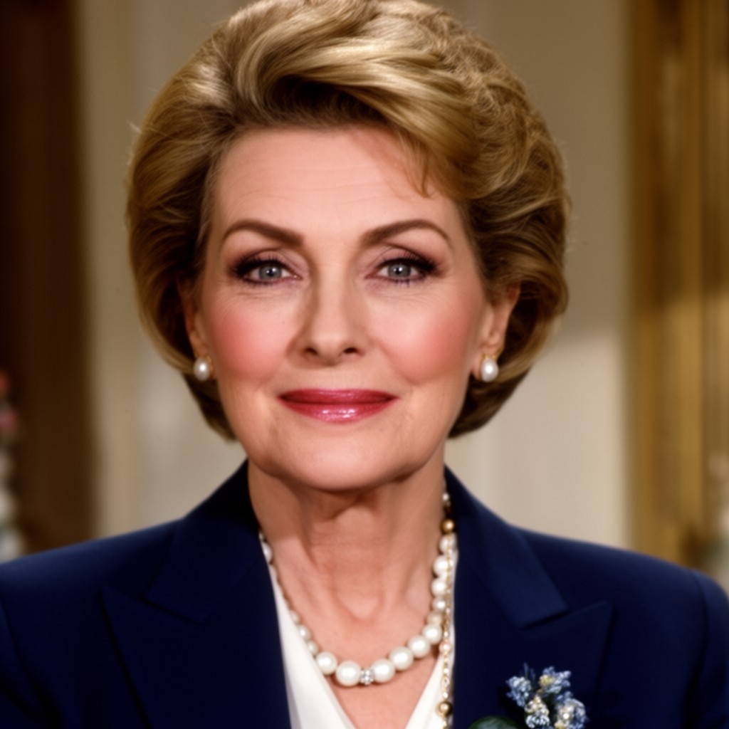 AI-generated illustration of Nancy Reagan