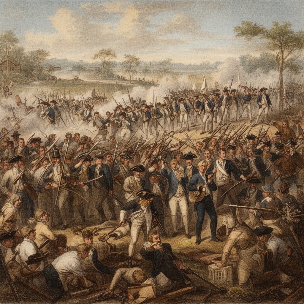 AI-generated illustration of Battle of Camden