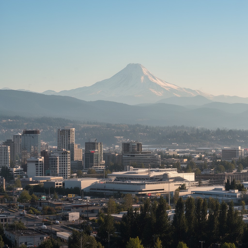 AI-generated illustration of Everett, Washington, United States