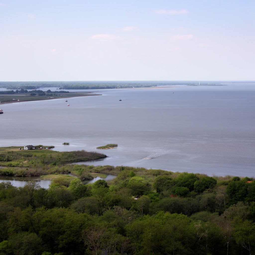 AI-generated illustration of Delaware Bay
