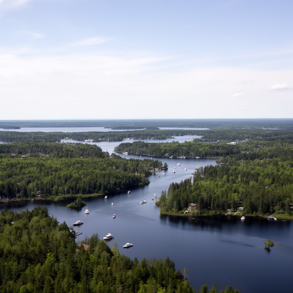 AI-generated illustration of Lake of the Woods