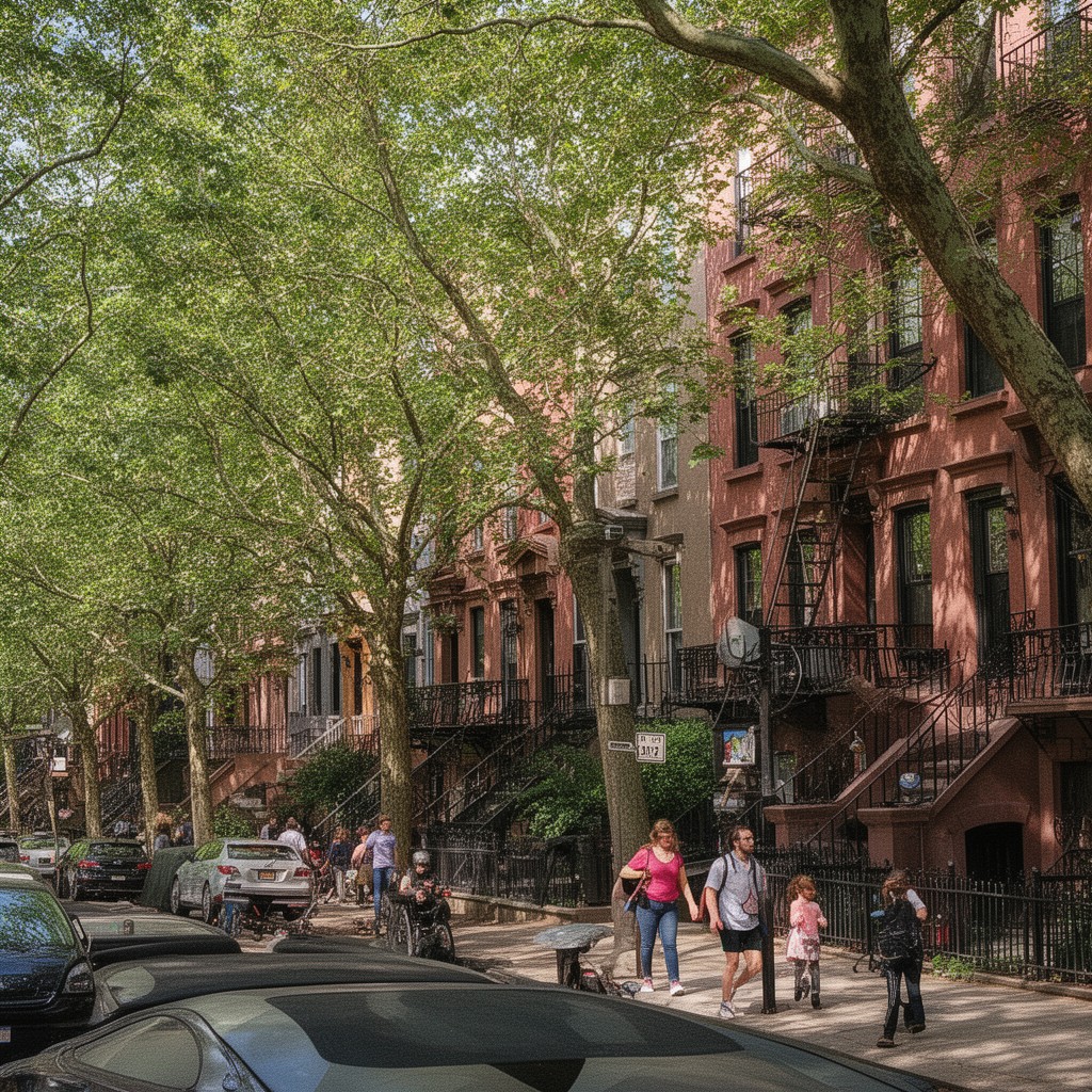 AI-generated illustration of Park Slope