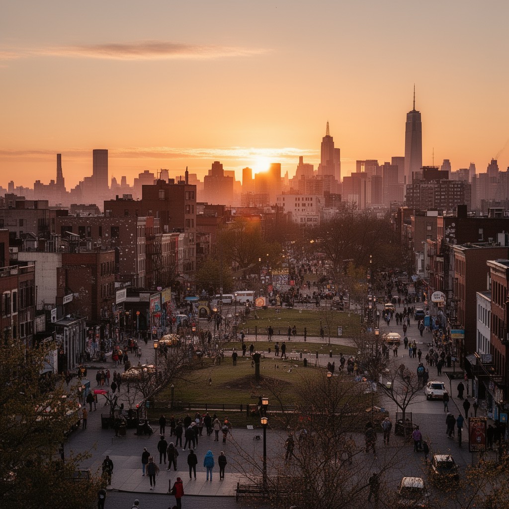 AI-generated illustration of Sunset Park