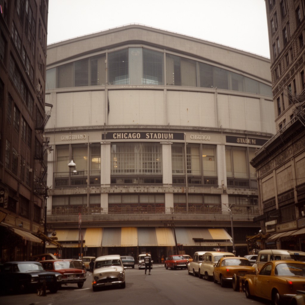 AI-generated illustration of Chicago Stadium