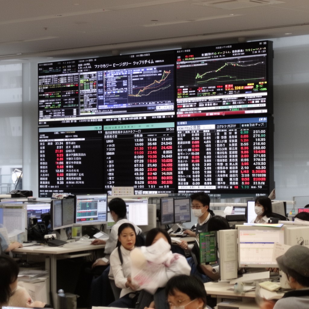 AI-generated illustration of Tokyo Stock Exchange