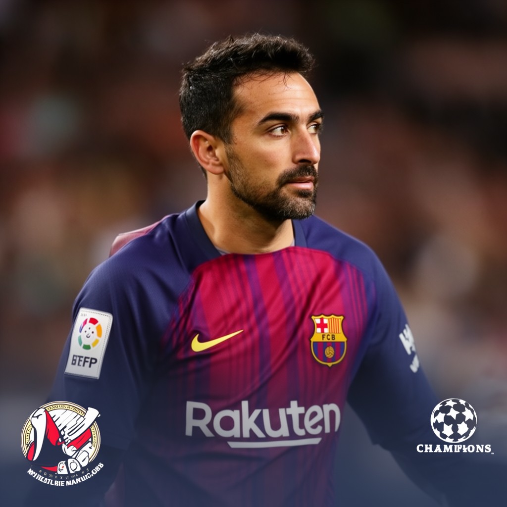 AI-generated illustration of Xavi Hernández