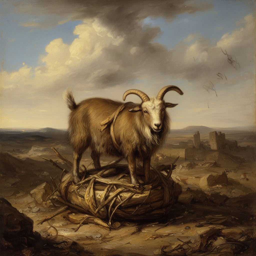 AI-generated illustration of The Scapegoat