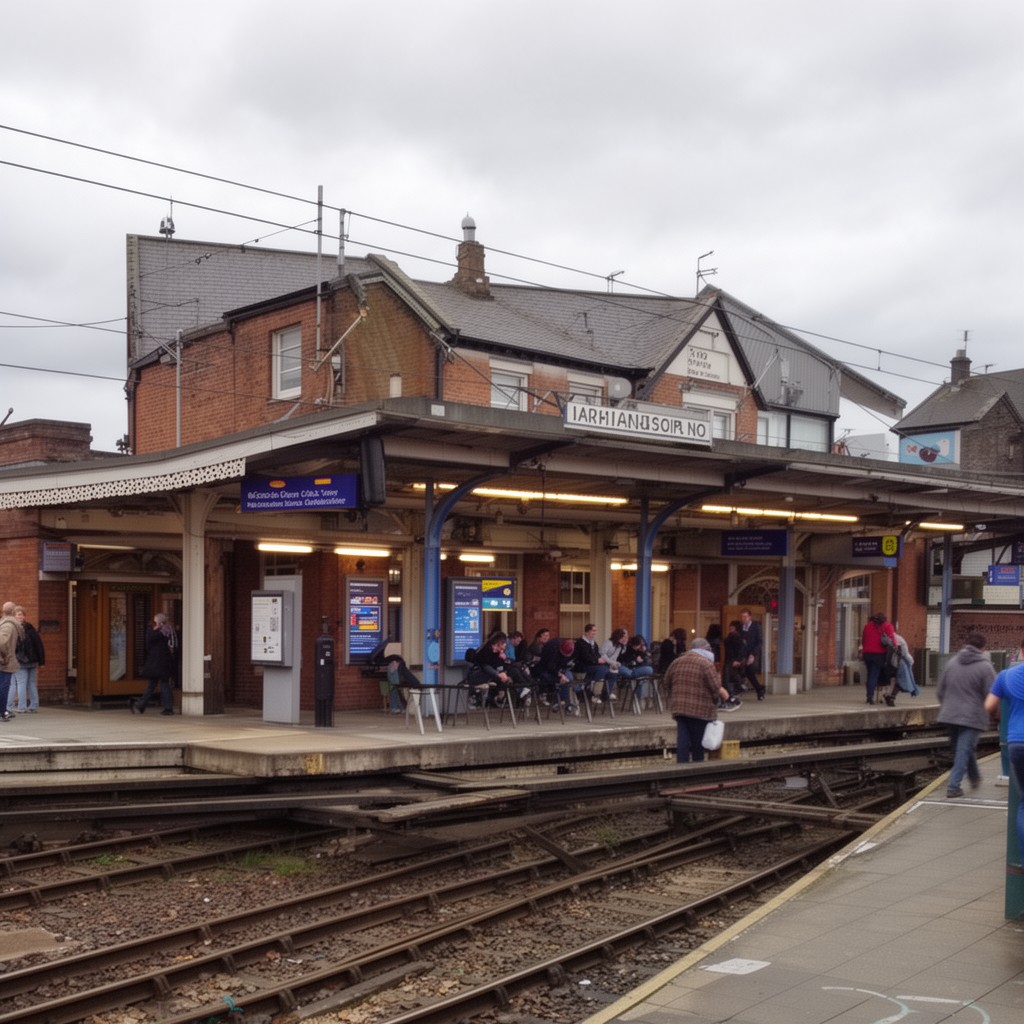 AI-generated illustration of Eccles railway station