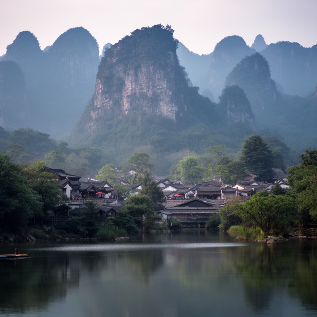 AI-generated illustration of Jiangxi Province
