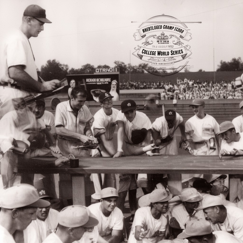 AI-generated illustration of 1952 College World Series championship