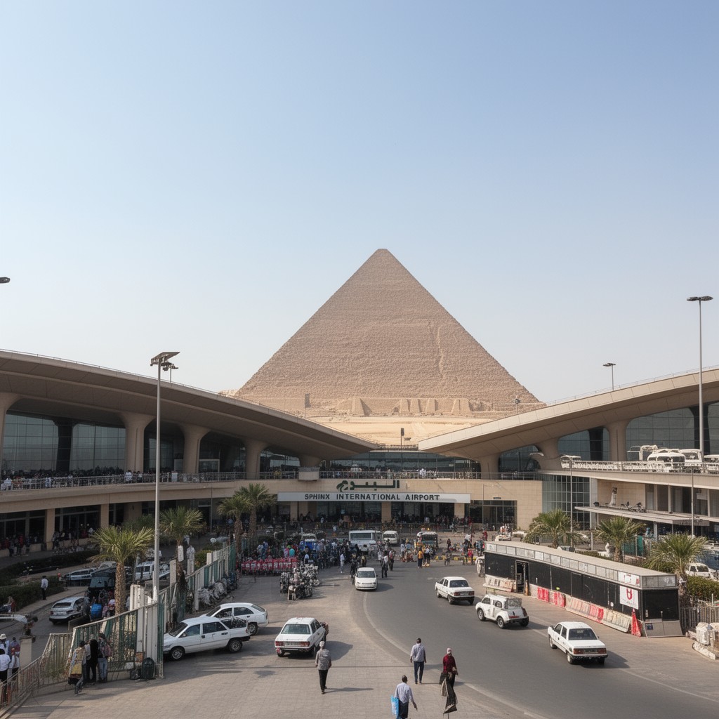 AI-generated illustration of Sphinx International Airport