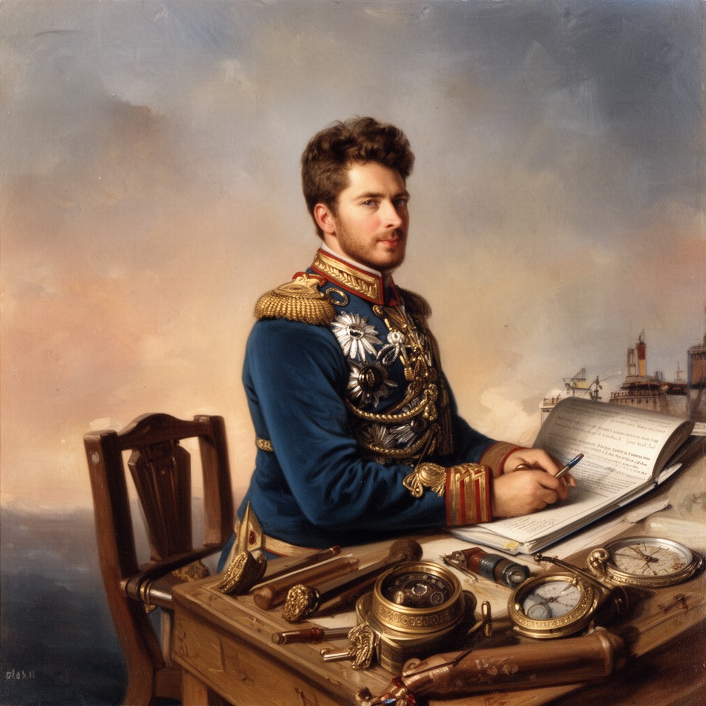 AI-generated illustration of Admiral Pavel Nakhimov