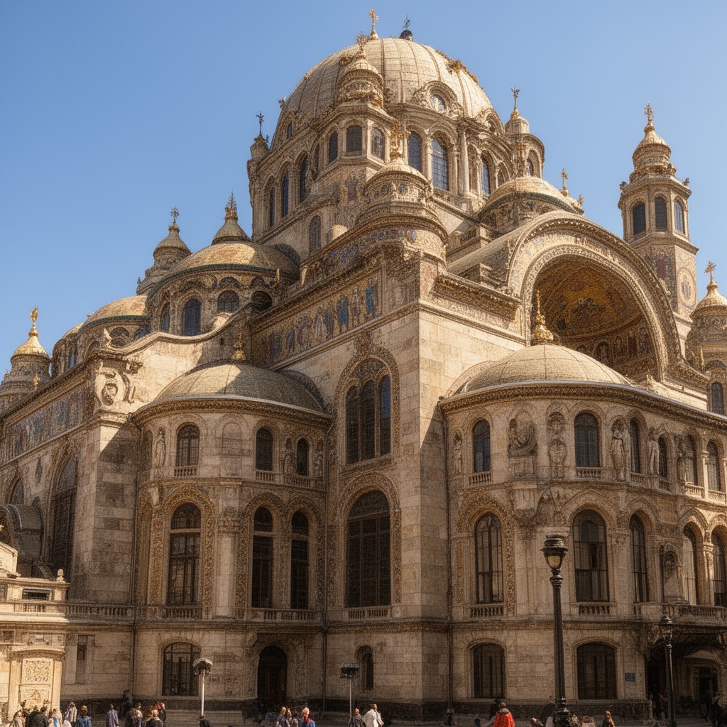 AI-generated illustration of Byzantine Revival