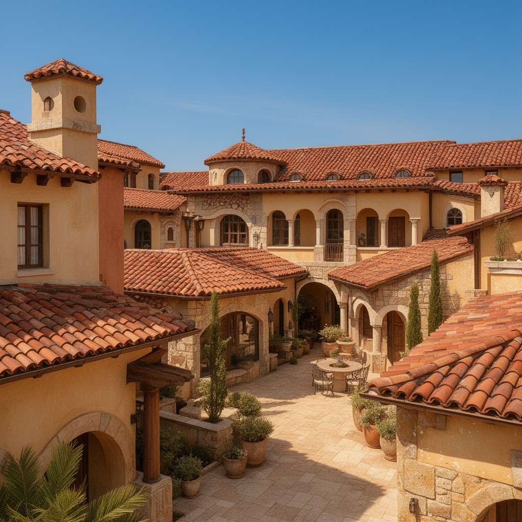 AI-generated illustration of Mediterranean architecture