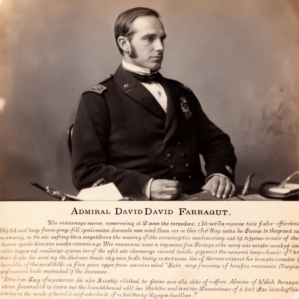 AI-generated illustration of Admiral David Farragut