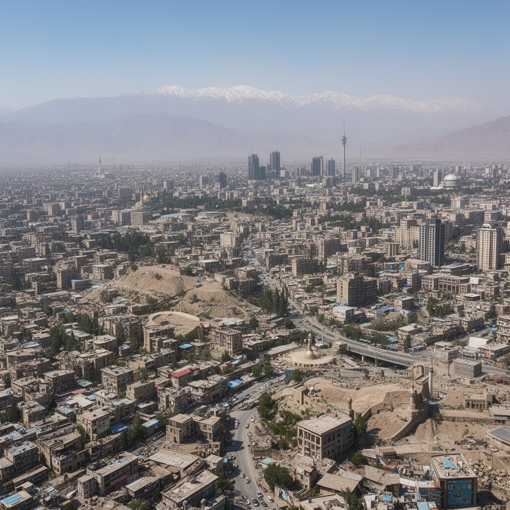 AI-generated illustration of Tehran Province