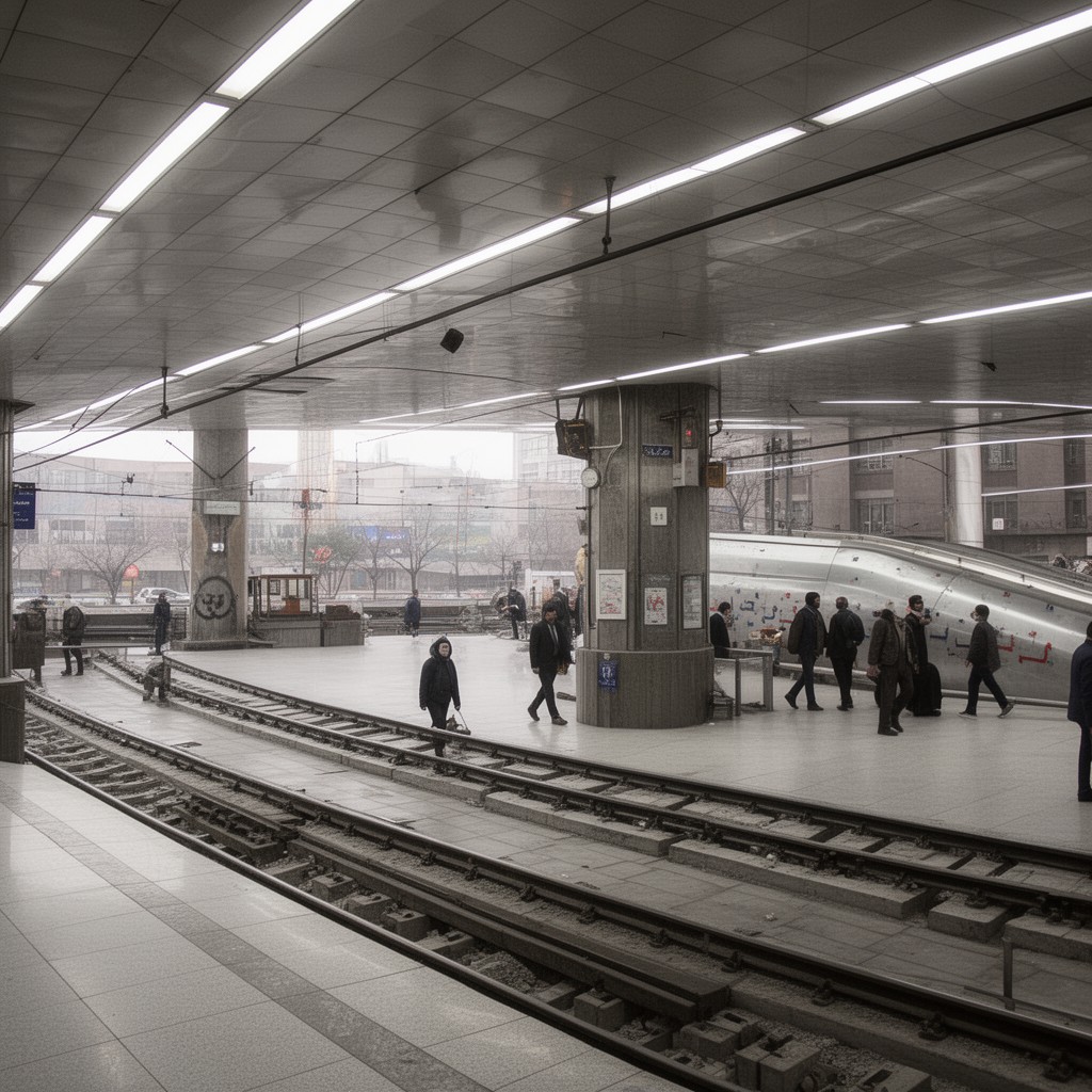 AI-generated illustration of Tehran Metro