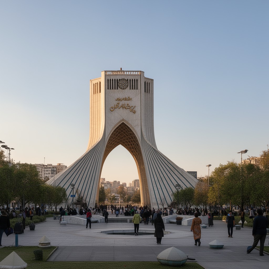 AI-generated illustration of Azadi Tower