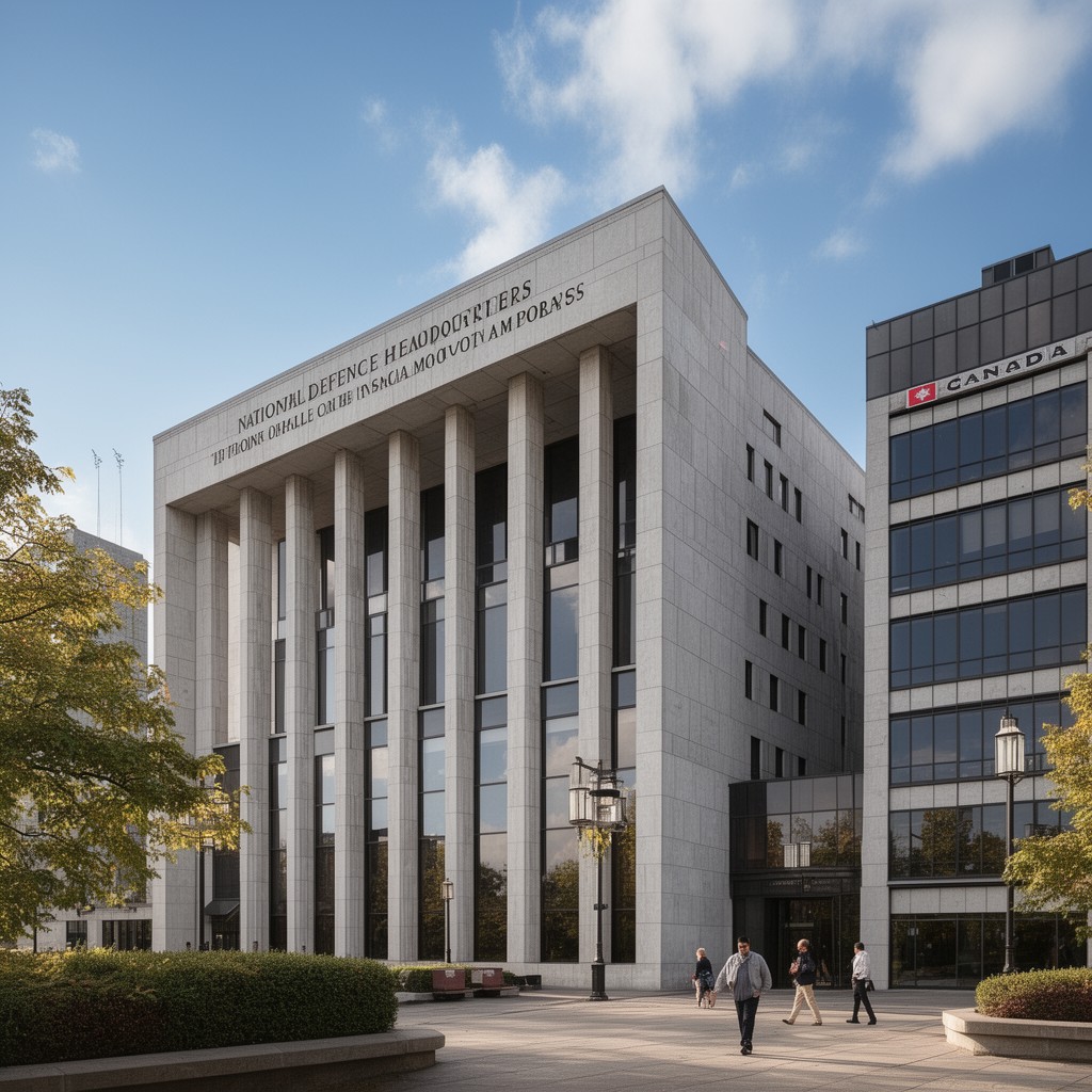 AI-generated illustration of National Defence Headquarters