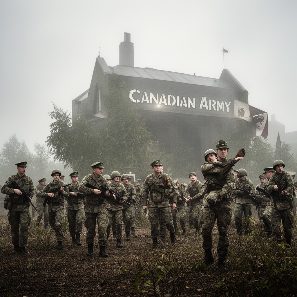 AI-generated illustration of Canadian Army (pre‑1968)