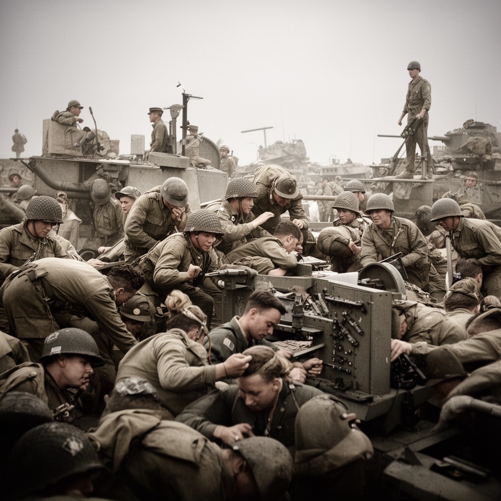 AI-generated illustration of United States Armed Forces in World War II