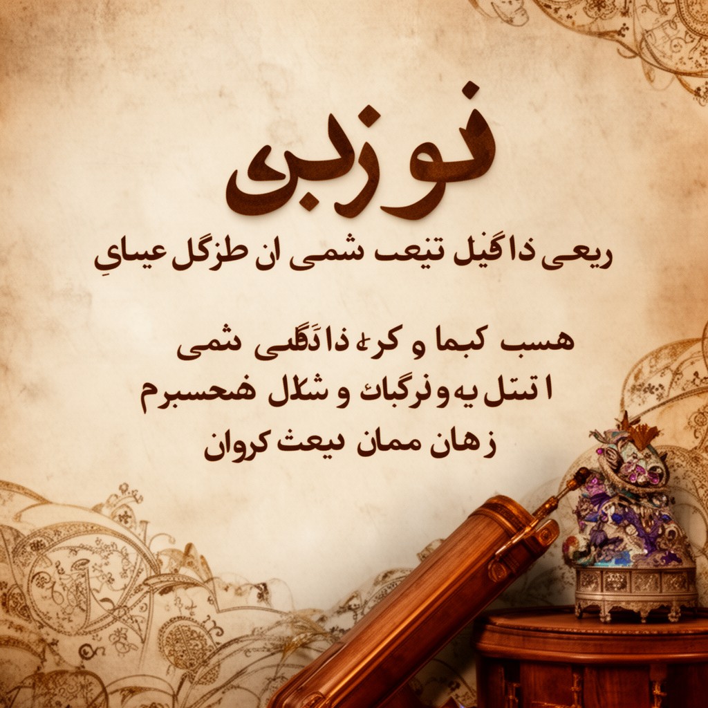 AI-generated illustration of Persian language