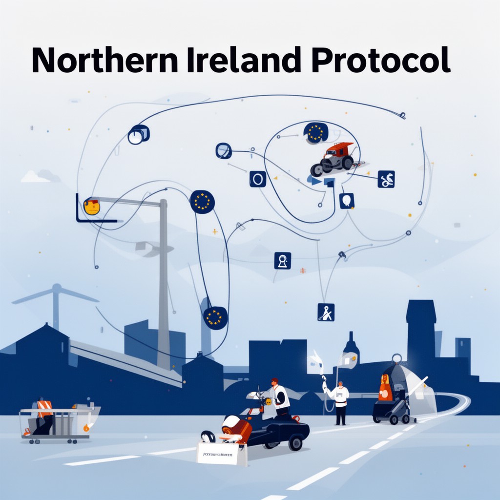 AI-generated illustration of Northern Ireland Protocol