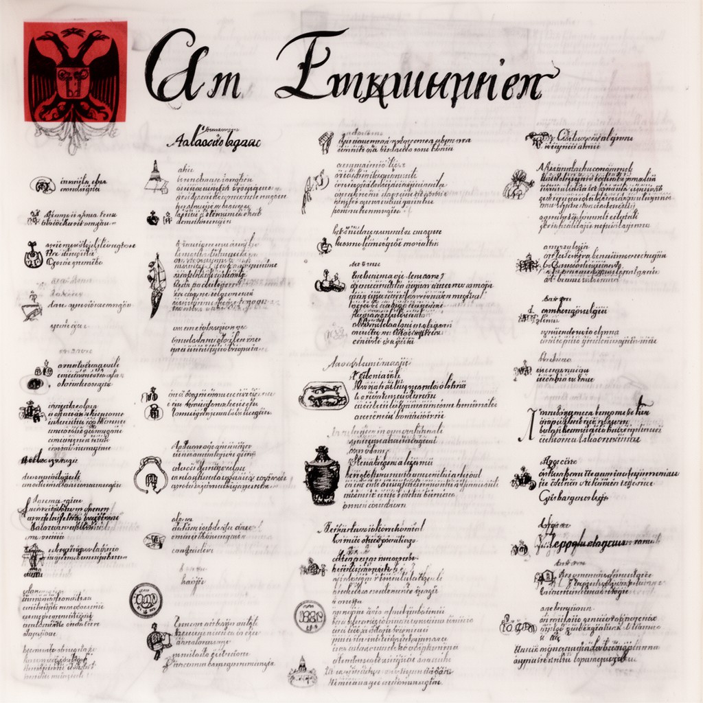 AI-generated illustration of Albanian language