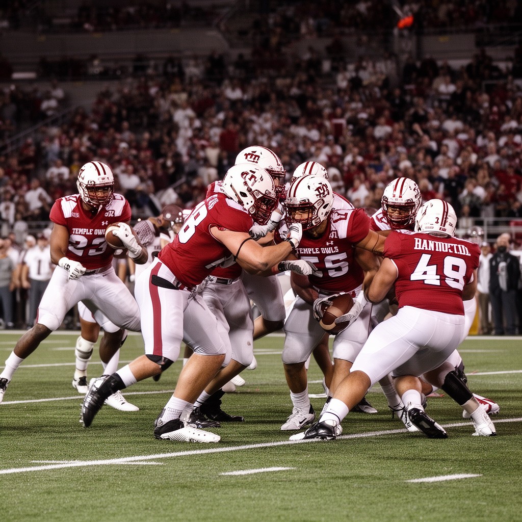 AI-generated illustration of Temple Owls football