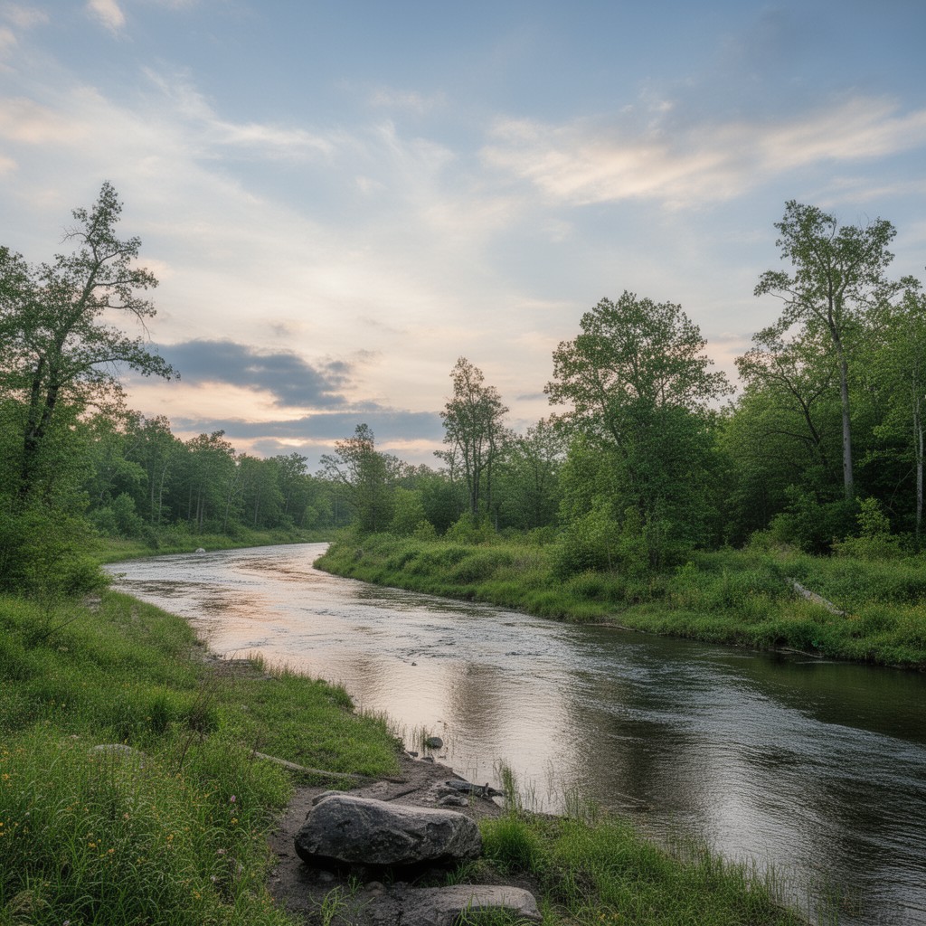 AI-generated illustration of Muskegon River